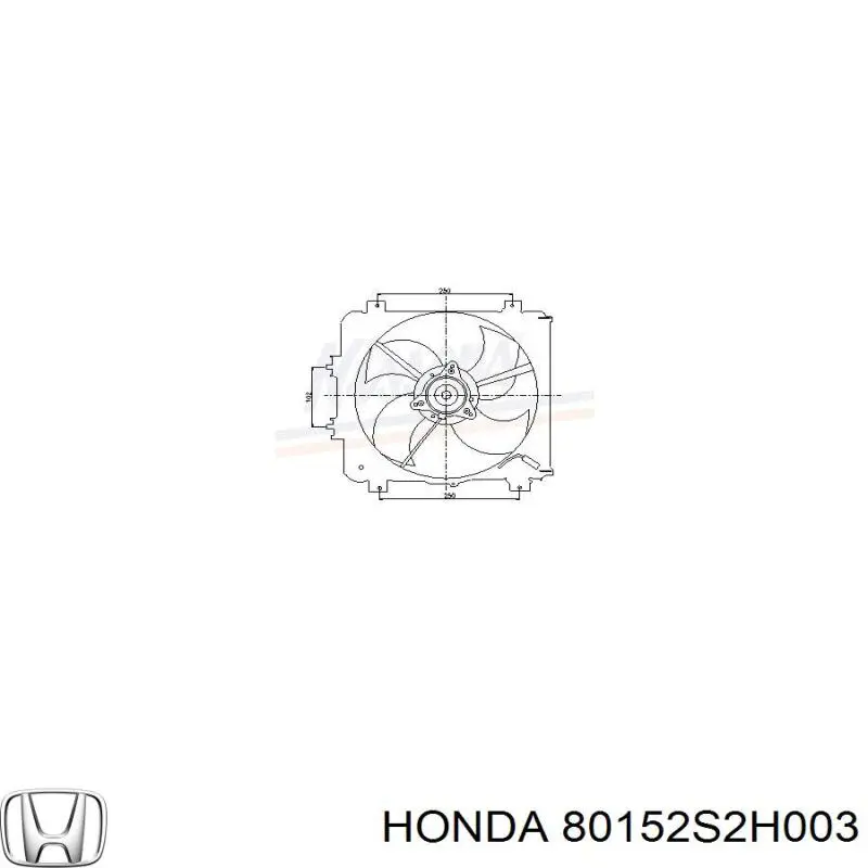 Ventilador (roda de aletas) do radiador de aparelho de ar condicionado para Honda HR-V (GH)