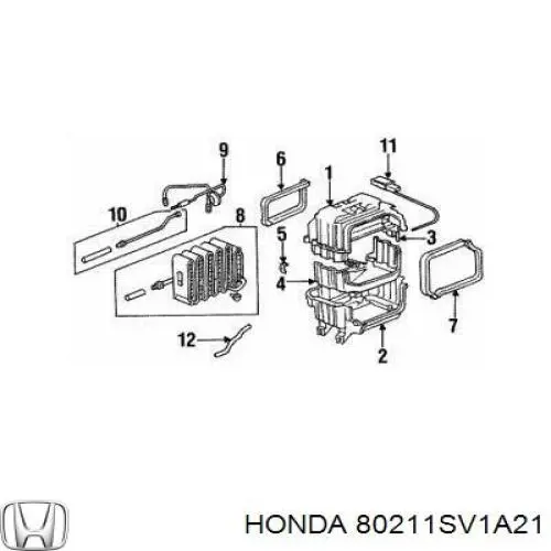 Испаритель кондиционера 80211SV1305 Honda