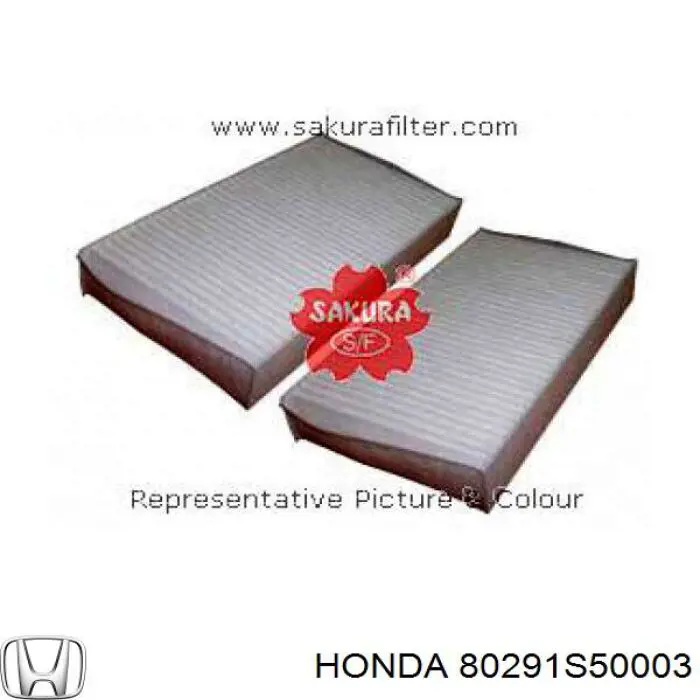Купить 80291S50003 Honda Фильтр салона угольный