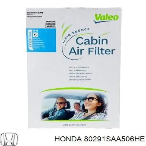 Filtro de habitáculo 80291SAA506HE Honda