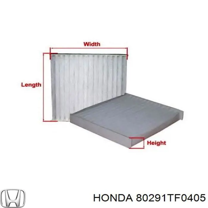 Купить 80291TF0405 Honda Фильтр салона угольный
