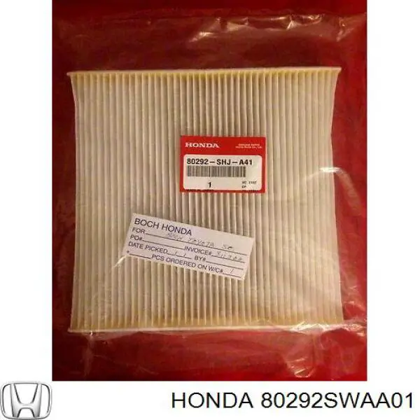 Фильтр воздушный отопителя Honda 80292SWAA01 цена, от 8.97 USD