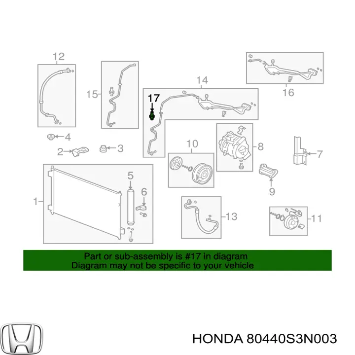 80440S3N003 Honda 