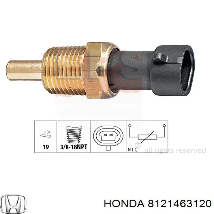 8121463120 Honda датчик температуры охлаждающей жидкости