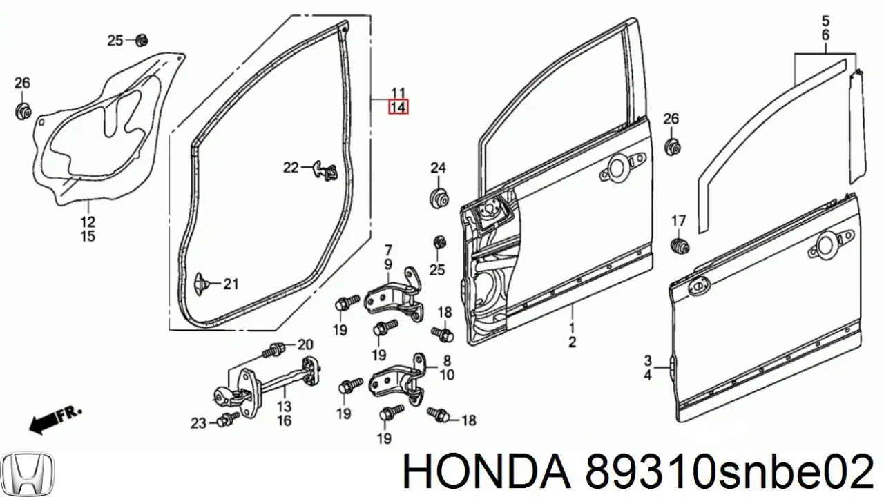  Honda 89310SNBE02 цена, от 138.39 USD