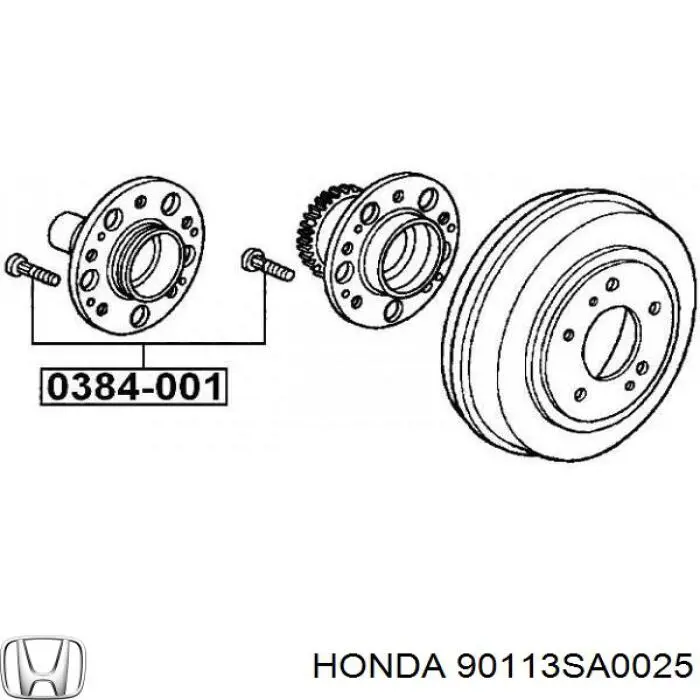 Шпилька ступицы колеса задняя Honda 90113SA0025 цена, от 3.05 USD