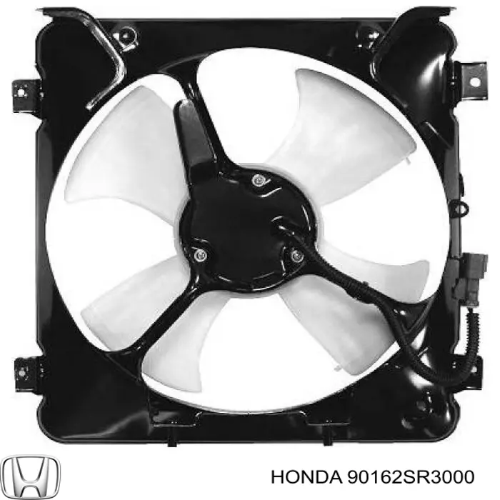 90162SR3000 Honda difusor do radiador de esfriamento, montado com motor e roda de aletas