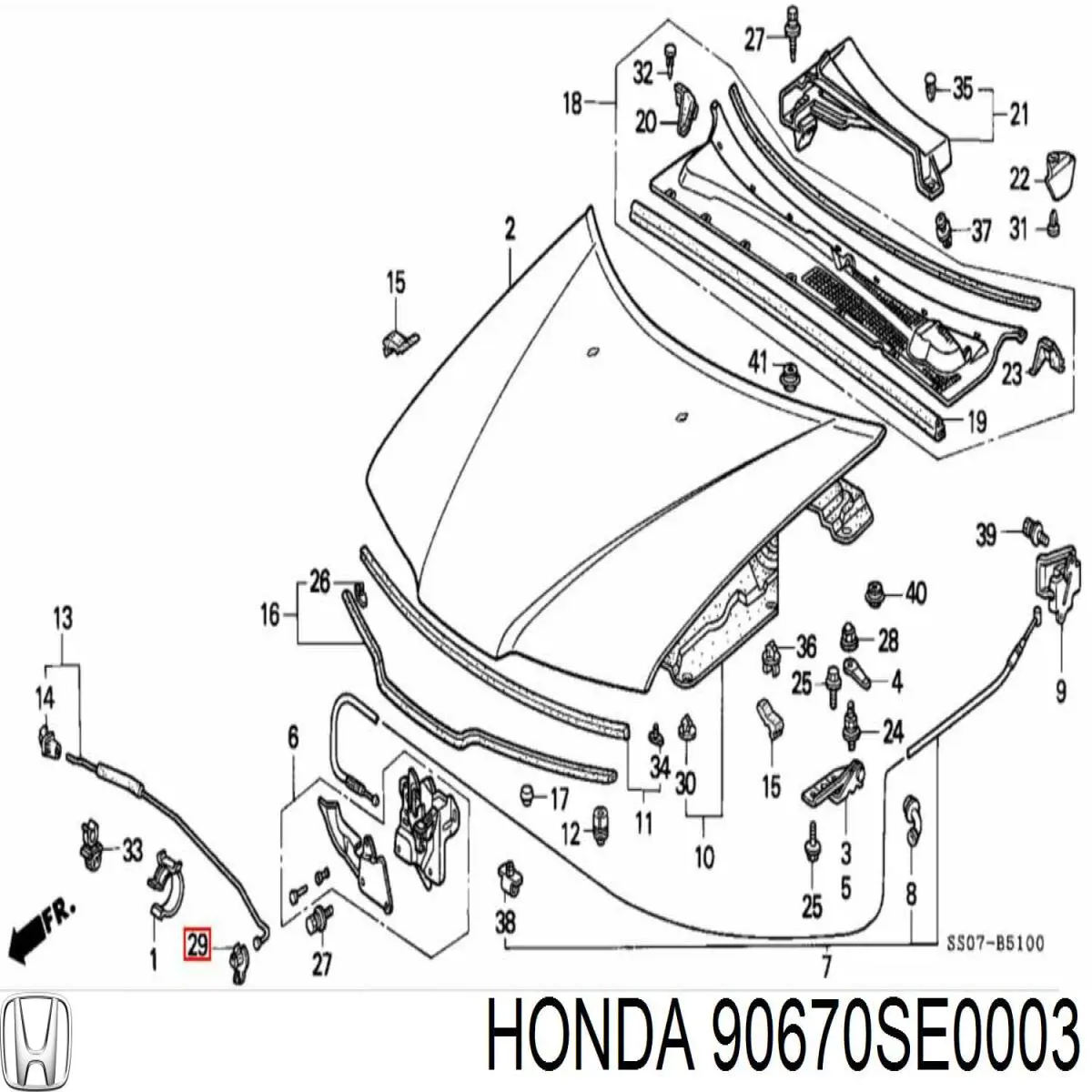  90670SE0003 Honda