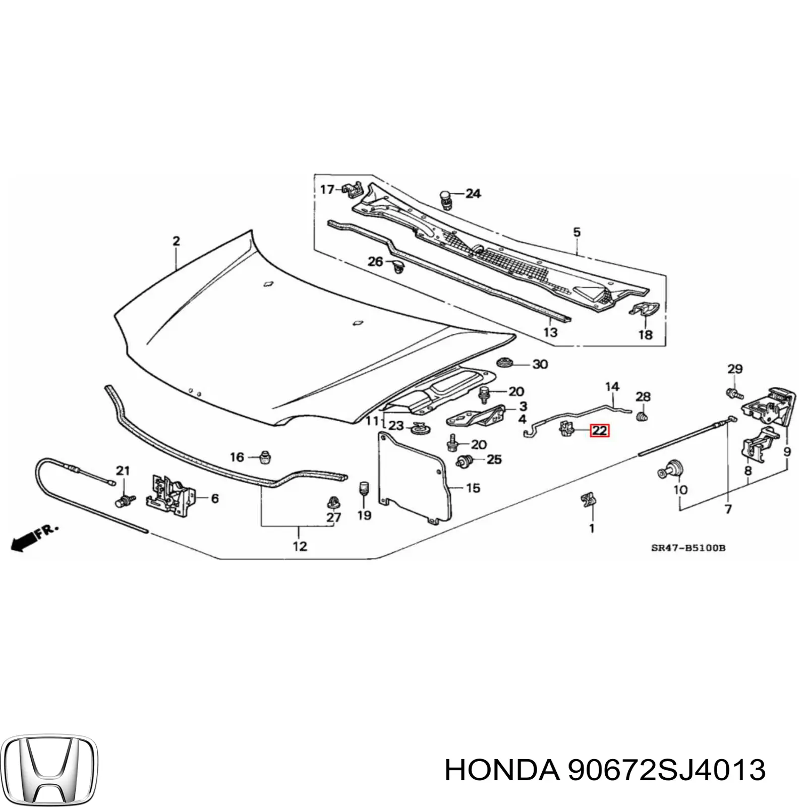 Купить 90672SJ4013 Honda 