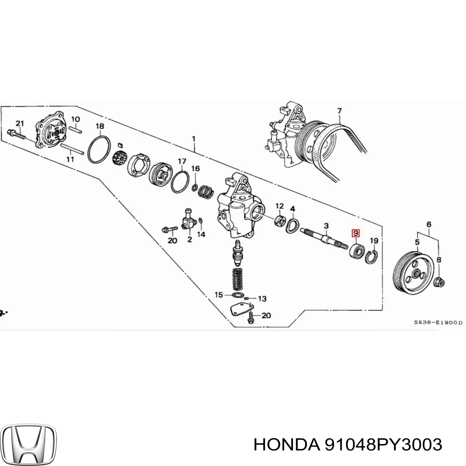  91048PY3003 Honda