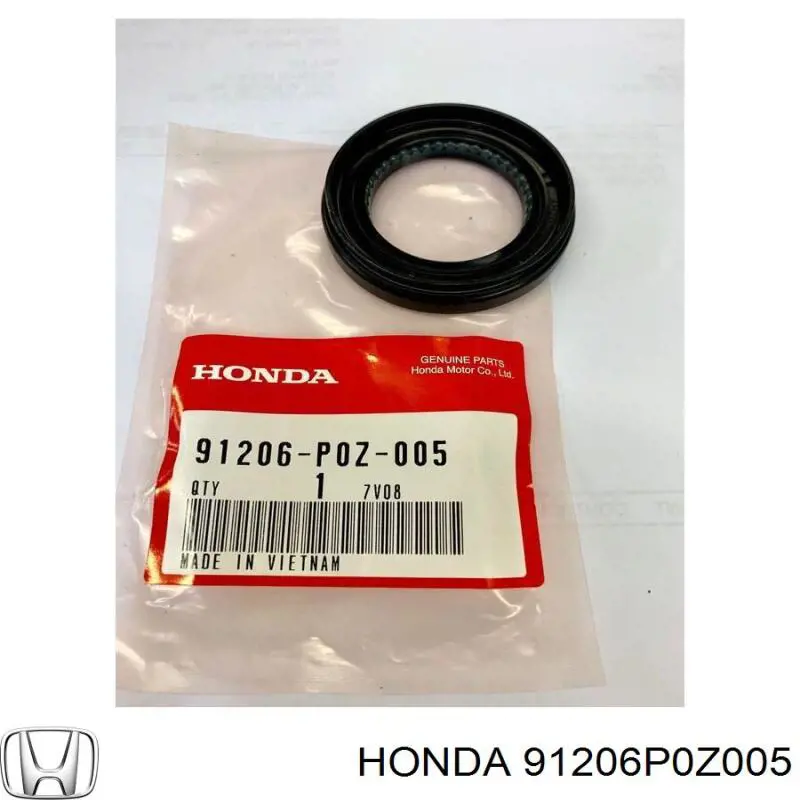 Anillo retén de semieje, eje delantero, derecho 91206P0Z005 Honda/Acura