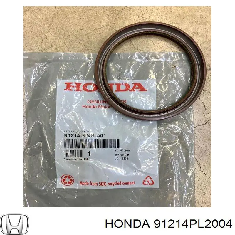 91214PL2004 Honda сальник коленвала двигателя задний