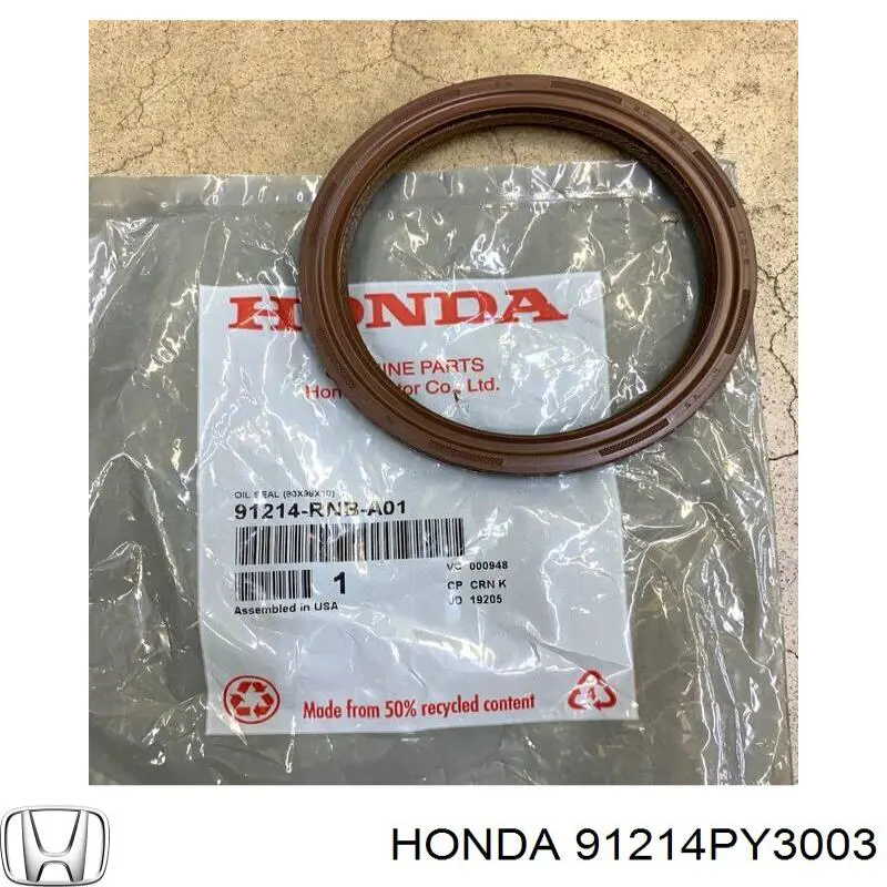 Сальник коленвала двигателя задний Honda 91214PY3003