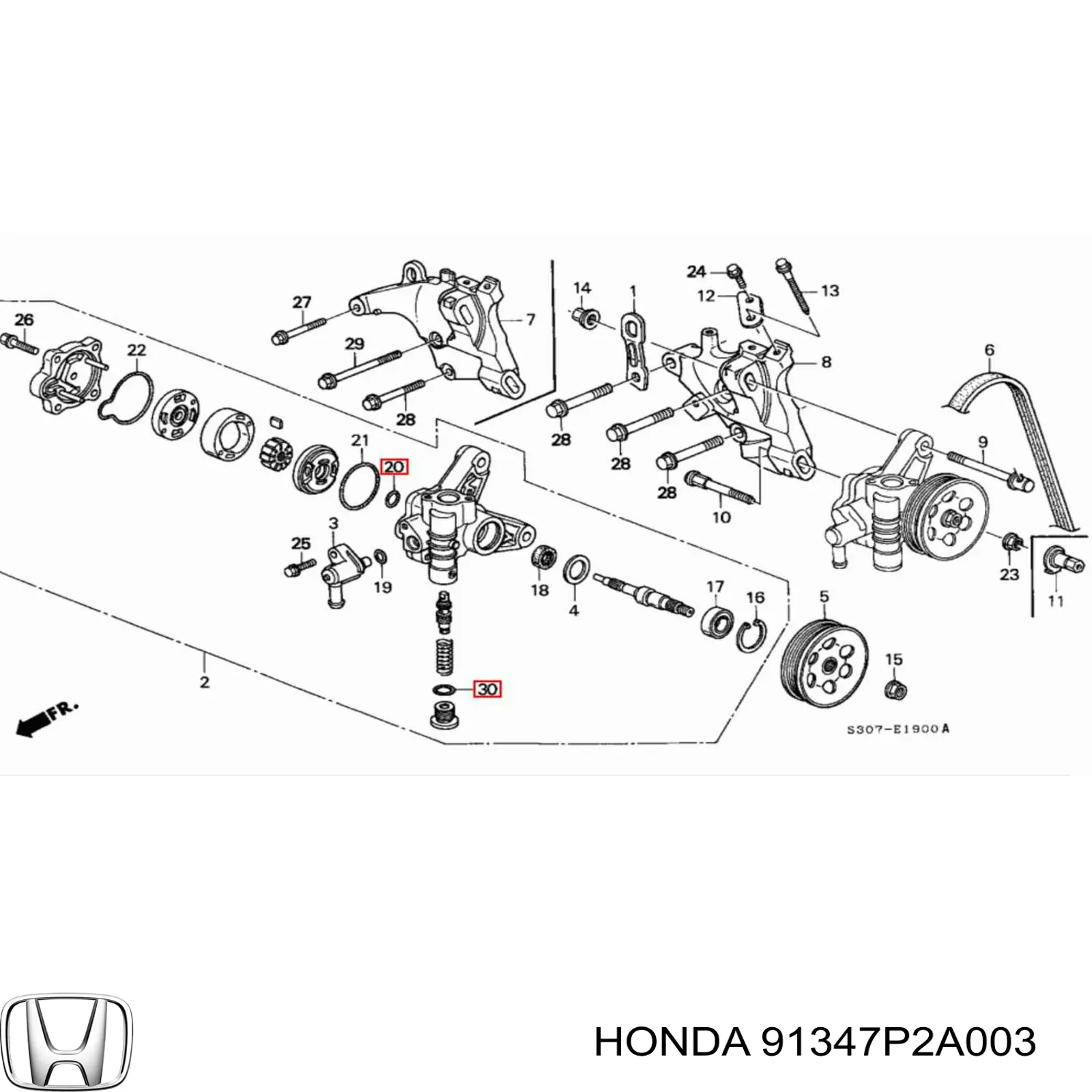 91347P2A003 Honda 