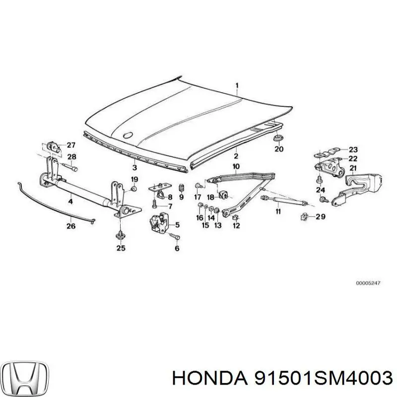 Стекло лобовое Honda 91501SM4003 цена, от 0.54 USD