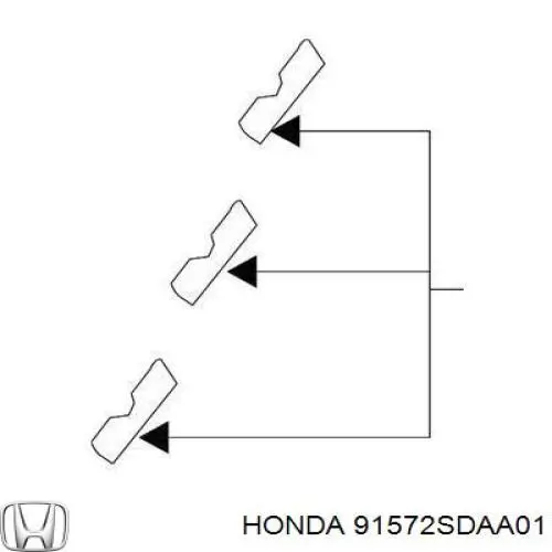 91572SDAA01 Honda пистон (клип крепления молдинга двери)