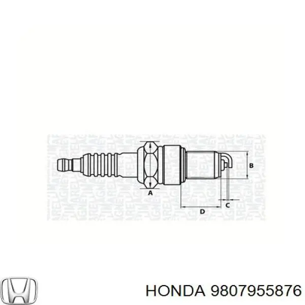 9807955876 Honda свечи