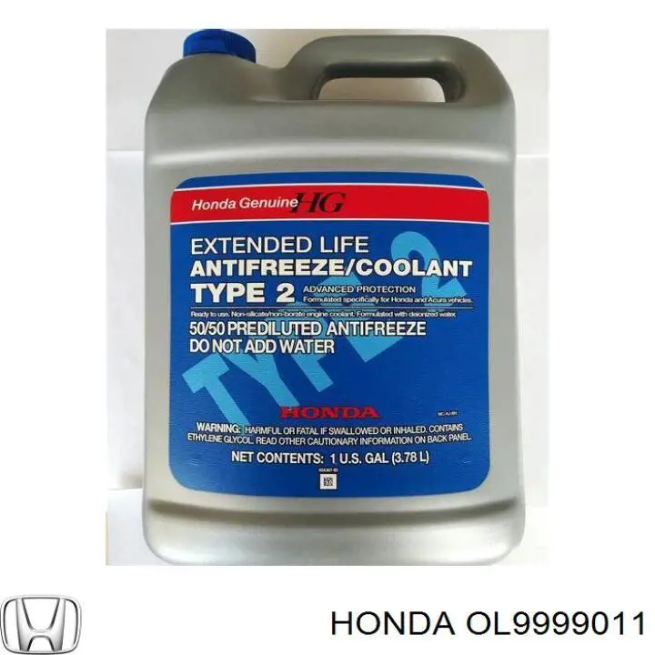 Антифриз Honda TYP2 BLUE -36 °C 4л (OL9999011)