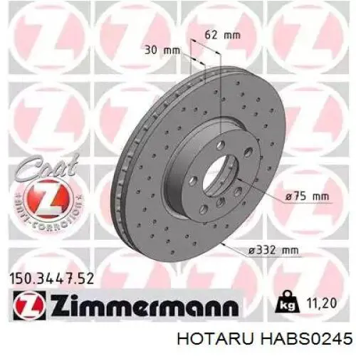 HABS0245 Hotaru sensor dianteiro de abs