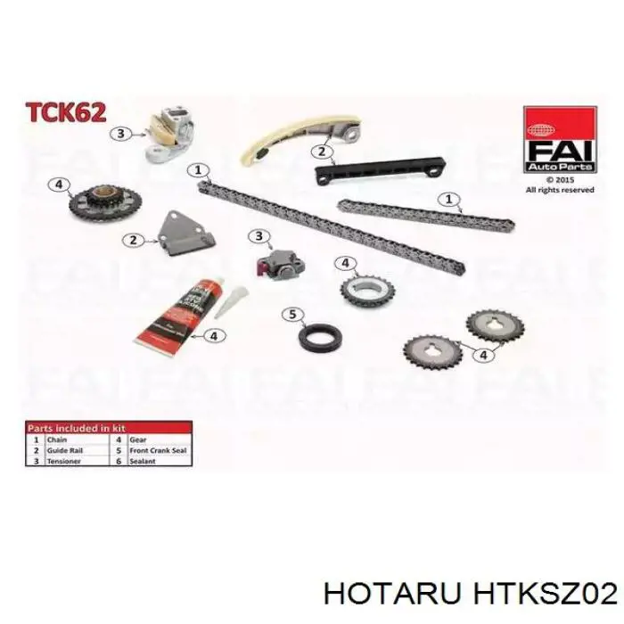 Kit de cadenas de distribución HTKSZ02 Hotaru