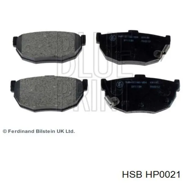 Колодки тормозные задние дисковые HSB HP0021