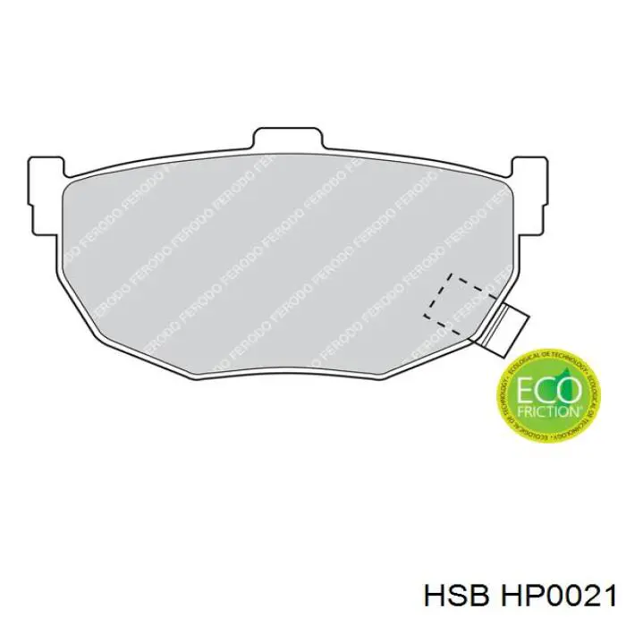 HP0021 HSB Колодки тормозные дисковые комплект