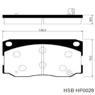 Передние тормозные колодки HP0028 HSB