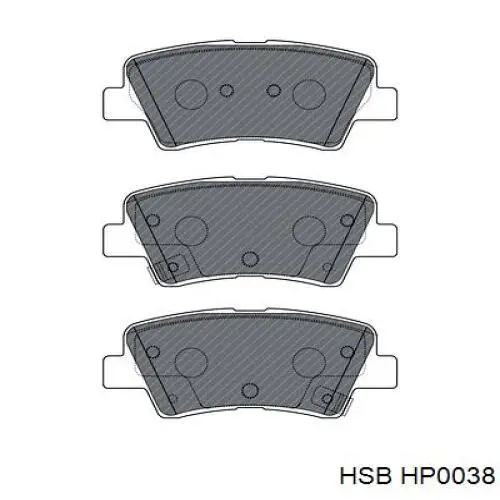 Купить HP0038 HSB Колодки тормозные задние, дисковые