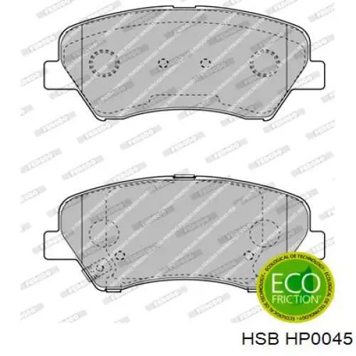 HP0045 HSB Колодки передние