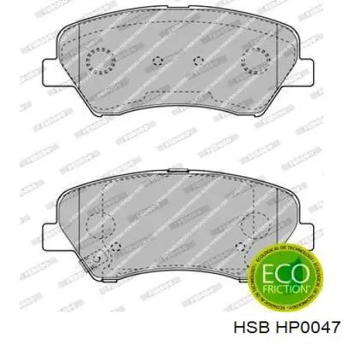Передние тормозные колодки HP0047 HSB
