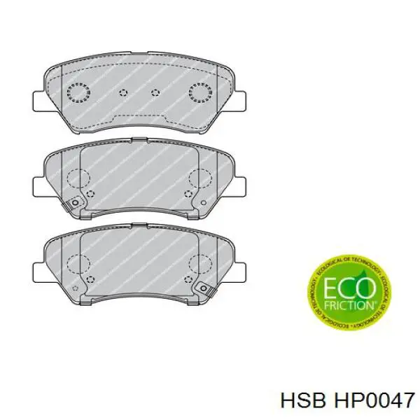 Колодки HSB HP0047 цена, от 19.73 USD