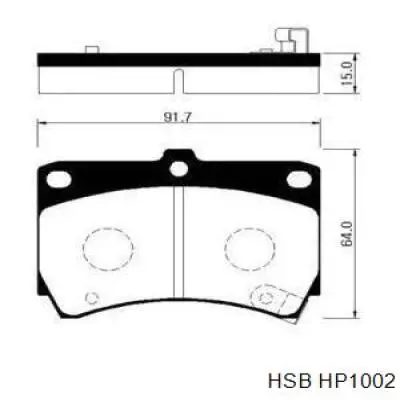 HP1002 HSB Колодки передние