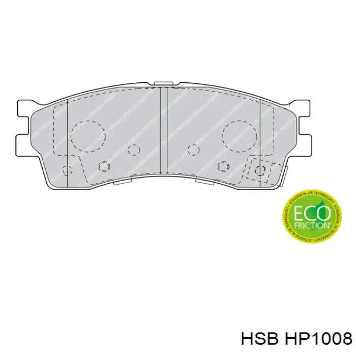 Колодки HSB HP1008 цена, от 17.46 USD