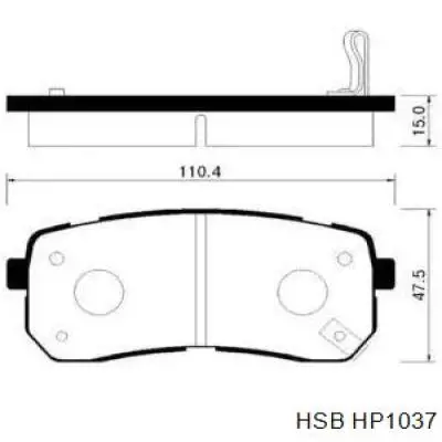 Колодки дисковые  HSB HP1037 цена, от 16.25 USD