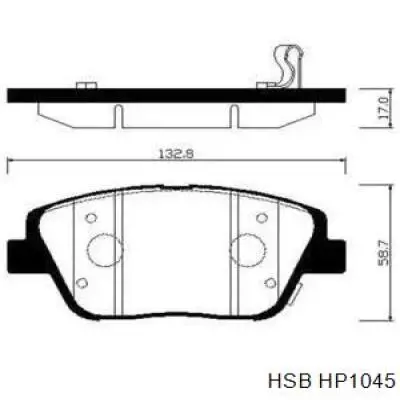 HP1045 HSB Колодки передние