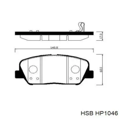 HP1046 HSB Колодки передние