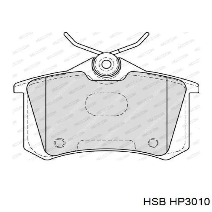 Колодки дисковые  HSB HP3010 цена, от 14.06 USD