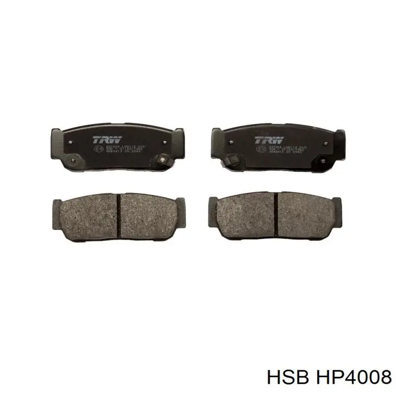 Колодки тормозные задние дисковые HSB HP4008