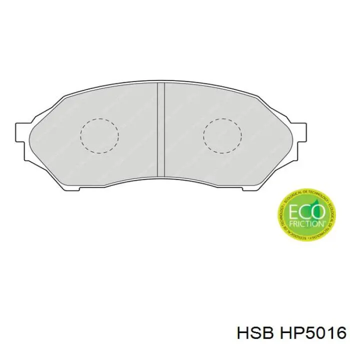 Колодки тормозные передние дисковые HSB HP5016