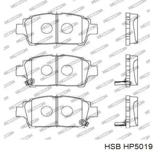 Передние тормозные колодки HP5019 HSB