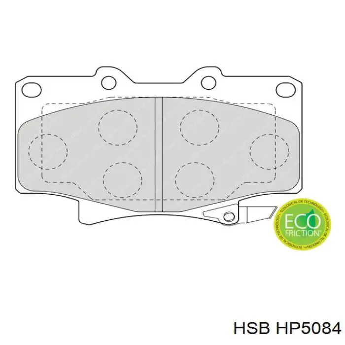 Купить HP5084 HSB Колодки тормозные