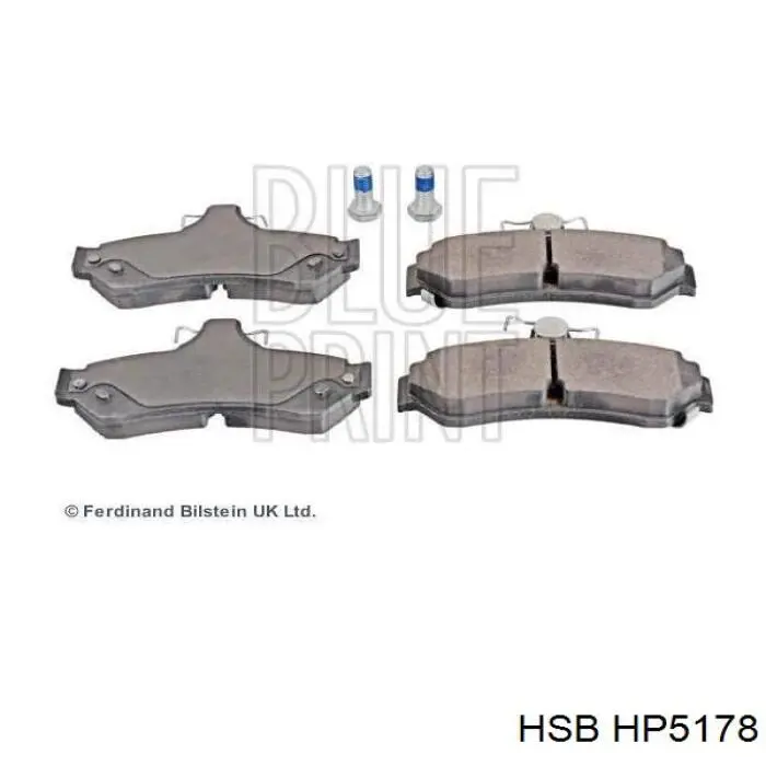 Колодки дисковые  HSB HP5178 цена, от 25.42 USD