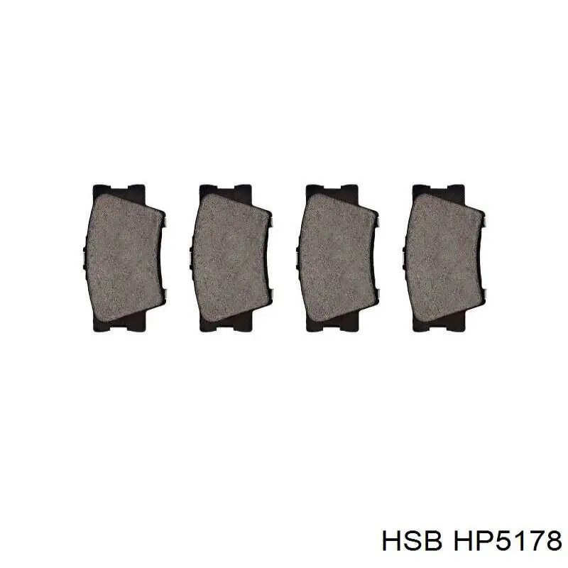 Купить HP5178 HSB Колодки тормозные задние, дисковые