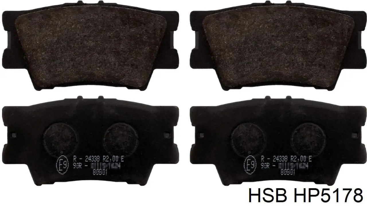 HP5178 HSB колодки тормозные задние дисковые