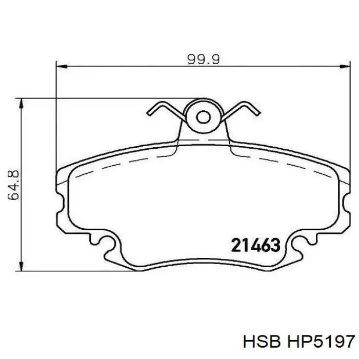 HP5197 HSB колодки тормозные передние дисковые