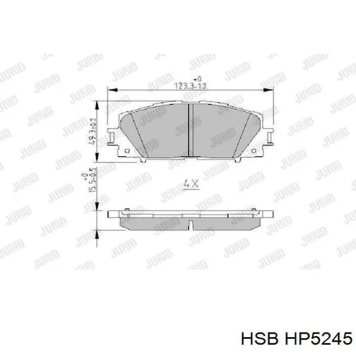 Купить HP5245 HSB Колодки тормозные