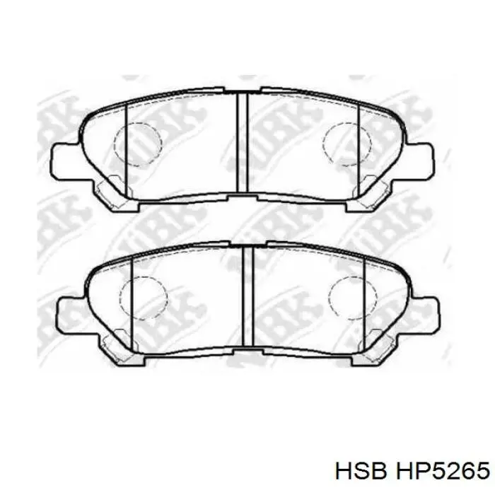 Задние тормозные колодки HP5265 HSB