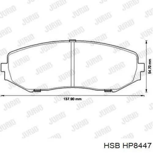 HP8447 HSB Колодки передние
