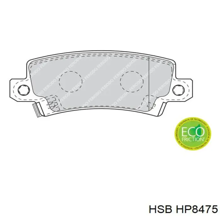 Колодки дисковые  HSB HP8475 цена, от 14.22 USD