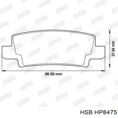 HP8475 HSB Колодки тормозные дисковые комплект